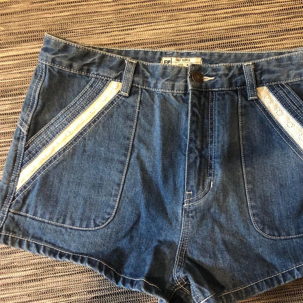 NWOT Free People denim high waist shorts
